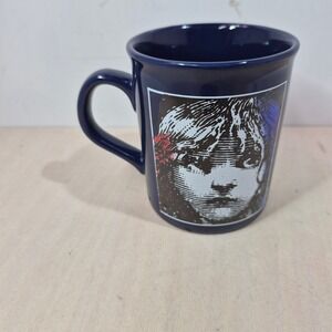 Les‎ Miserables Mug Navy Blue Portrait Artwork Collectible Coffee Cup